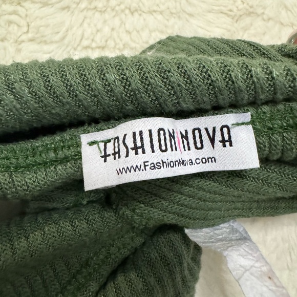 Olive Ribbed Knit Top - Picture 3 of 4